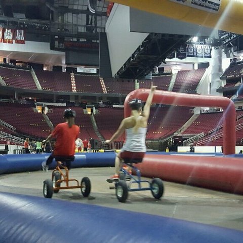 Race Track with 3 Large Tricycles Race Track with 3 Large Tricycles
